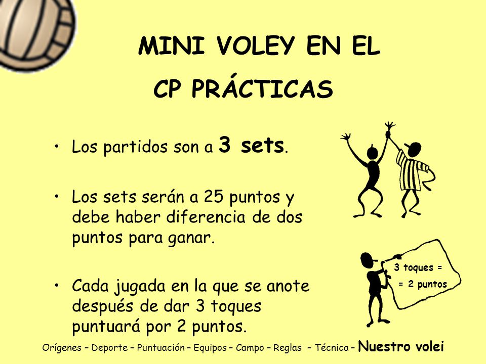 Principales reglas del mini voleibol